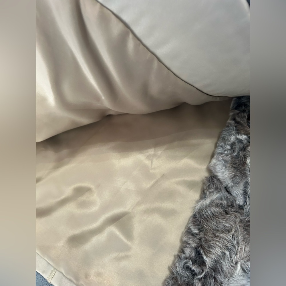 Vintage lether j-piel women’s jacket bought in Spain real fur curly lamb jacket - Picture 10 of 12